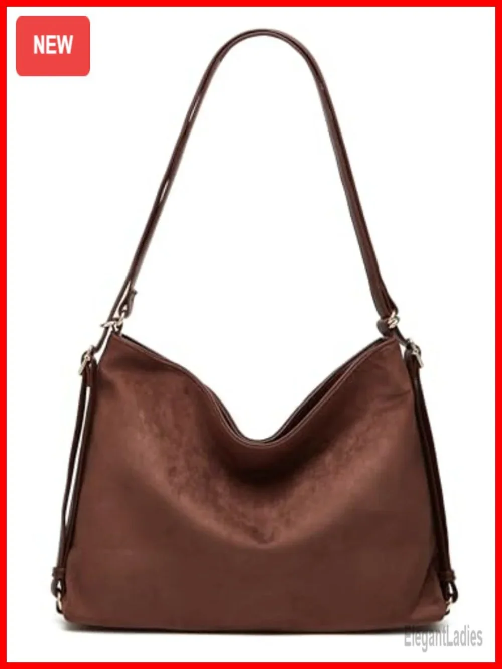 Faux Suede Crossbody Tote Bag Hobo Purse Shoulder Handbag Large Satchel